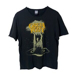 Amplified Greta Van Fleet Graphic T-Shirt Black Cotton Rock Band Tee ZAV 210 BLA
